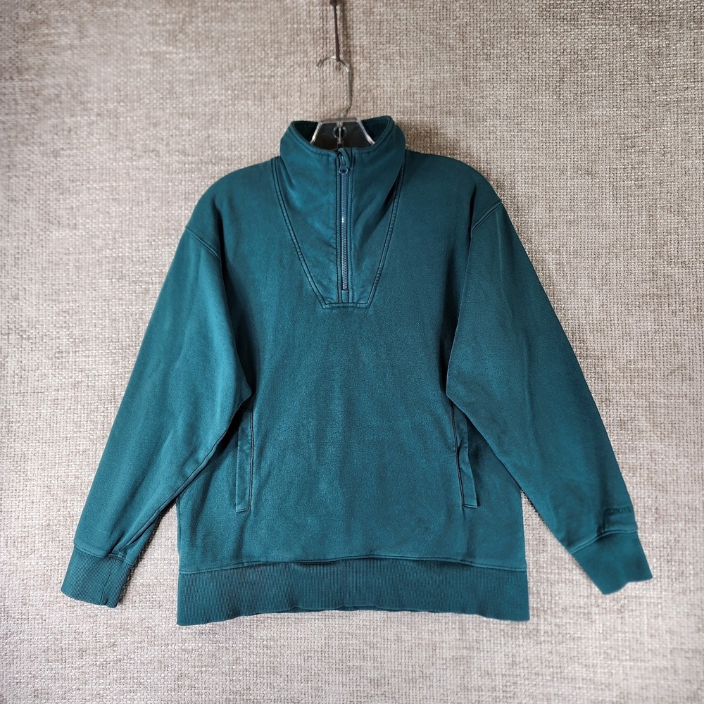 Filson Quarter Zip Pullover Sweatshirt Womens M Midnight Teal Outdoors Nature